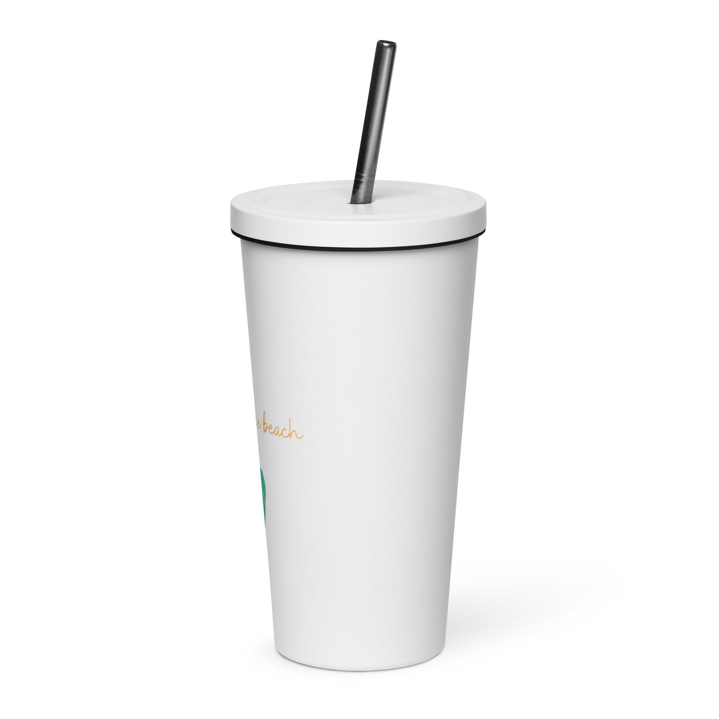 Take Me To The Beach Insulated Tumbler w/ Straw