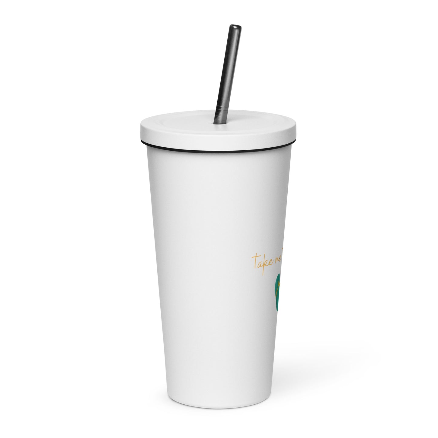 Take Me To The Beach Insulated Tumbler w/ Straw